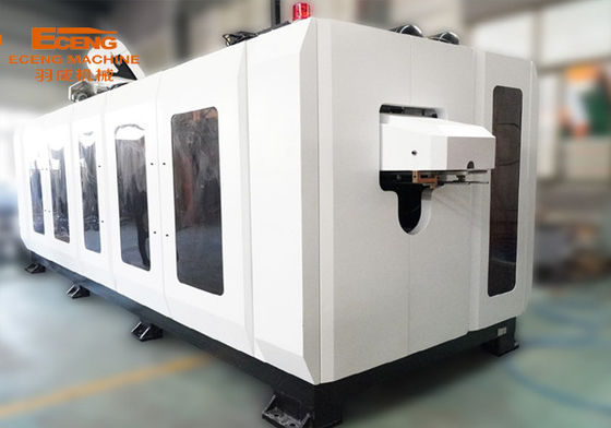 Eceng PET 6 Cavity Automatic Blow Molding Machine Black And White