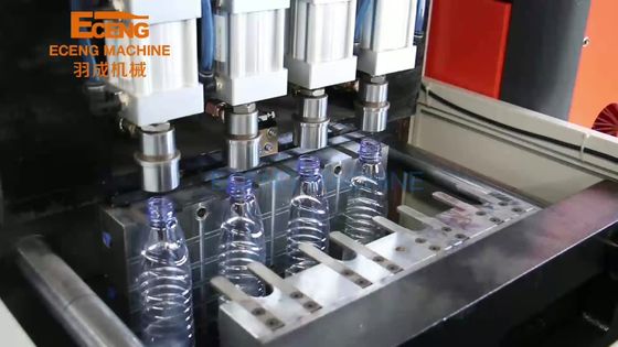 SMC 4 Cavity PET Stretch Blow Molding Machine XINJIE PLC Control